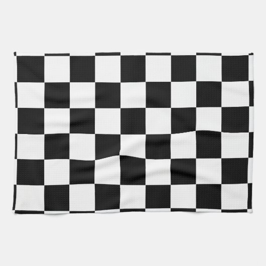 Schwarz-Weiß Schach Küchentuch (Horizontal)