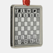 Schwarz-Weiß Schach-Thema Ornament (Rechts)