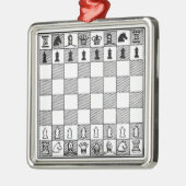 Schwarz-Weiß Schach-Thema Ornament (Links)