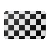 Schwarz-Weiß-Schachbrett Badematte (Vorderseite)