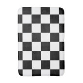 Schwarz-Weiß-Schachbrett Badematte (Vorderseite Vertikal)