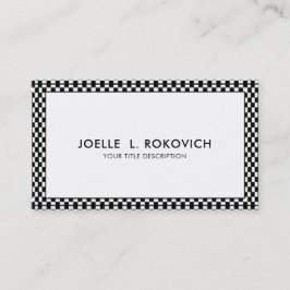 Schwarz-Weiß-Schachbrett-Frame-Generic-Visitenkart Visitenkarte
