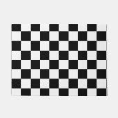 Schwarz-Weiß-Schachbrett Fußmatte (Vorderseite)