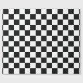 Schwarz-Weiß-Schachbrett Geschenkpapier (Flach)