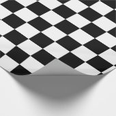 Schwarz-Weiß-Schachbrett Geschenkpapier (Ecke)