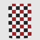 Schwarz-Weiß-Schachbrett Golfhandtuch (Vorderseite)