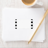 Schwarz-Weiß-Schachbrett-Hintergrund Adressaufkleber (Insitu)