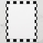 Schwarz-Weiß-Schachbrett-Hintergrund Flyer (Hinten)