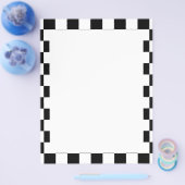 Schwarz-Weiß-Schachbrett-Hintergrund Flyer (Einzeln)