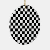 Schwarz-Weiß-Schachbrett-Hintergrund Keramikornament (Rechts)