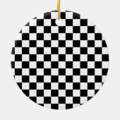 Schwarz-Weiß-Schachbrett-Hintergrund Keramikornament (Hinten)