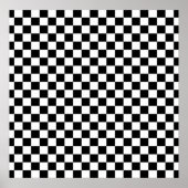 Schwarz-Weiß-Schachbrett-Hintergrund Poster (Vorne)