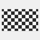 Schwarz-Weiß-Schachbrett-Hintergrund Rechteckiger Aufkleber (Vorderseite)