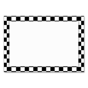 Schwarz-Weiß-Schachbrett-Hintergrund Tischnummer