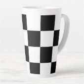 Schwarz-Weiß-Schachbrett Milchtasse (Rechte Ecke)