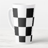 Schwarz-Weiß-Schachbrett Milchtasse (Linke Ecke)