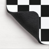 Schwarz-Weiß-Schachbrett Mousepad (Ecke)