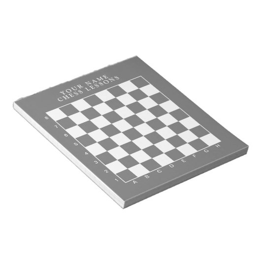 Schwarz-Weiß-Schachbrett-Notizblock für Unterricht Notizblock (angewinkelt)