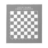 Schwarz-Weiß-Schachbrett-Notizblock für Unterricht Notizblock (Vorderseite)