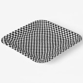 Schwarz-Weiß-Schachbrett - Retro-Schachbrett Pappteller (Gewinkelt)