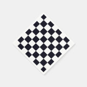 Schwarz-Weiß-Schachbrett Serviette (Ecke)