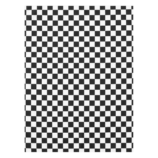 Schwarz-Weiß-Schachbrett Tischdecke (Vorderseite)