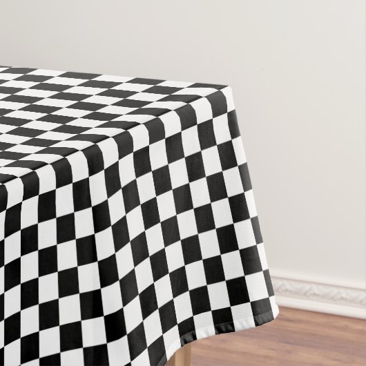Schwarz-Weiß-Schachbrett Tischdecke (Beispiel)