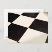 Schwarz-Weiß-Schachbrettboden Postkarte (Vorne/Hinten)
