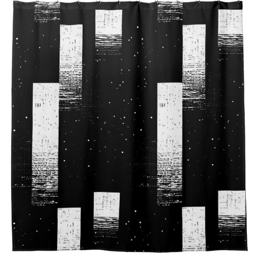 Schwarz-Weiß-Schachbrettdusche Art 3 Duschvorhang (Vorderseite)