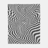 Schwarz-Weiß-Schachbretter Fleecedecke (Vorderseite)