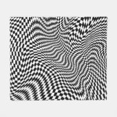 Schwarz-Weiß-Schachbretter Fleecedecke (Vorderseite (Horizontal))