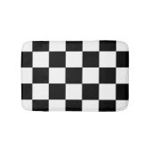 Schwarz-Weiß-Schachbrettmuster Badematte (Vorderseite)