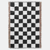 Schwarz-Weiß-Schachbrettmuster Decke (Vorderseite Vertikal)