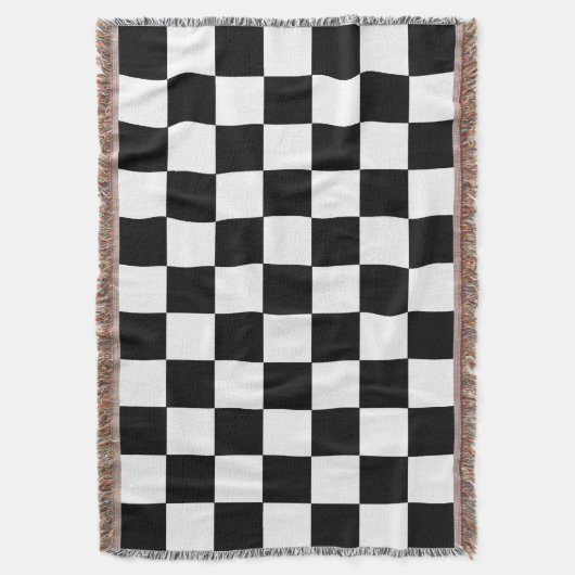 Schwarz-Weiß-Schachbrettmuster Decke (Vorderseite Vertikal)