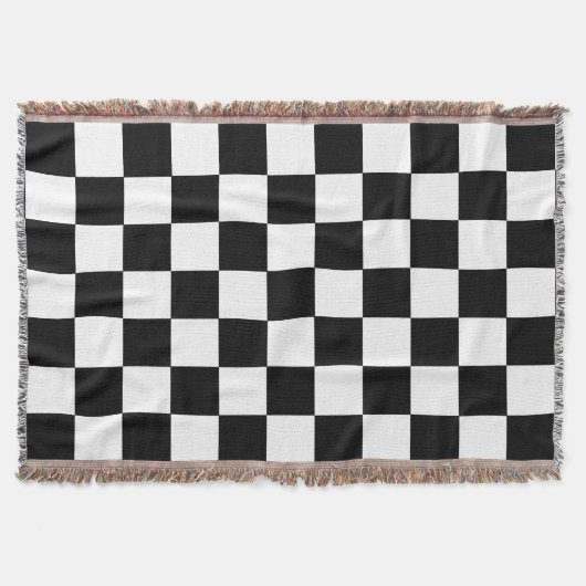 Schwarz-Weiß-Schachbrettmuster Decke (Vorderseite)