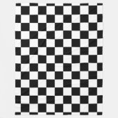 Schwarz-Weiß-Schachbrettmuster Fleecedecke (Vorderseite)