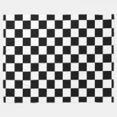 Schwarz-Weiß-Schachbrettmuster Fleecedecke (Vorderseite (Horizontal))