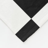 Schwarz-Weiß-Schachbrettmuster Fleecedecke (Ecke)