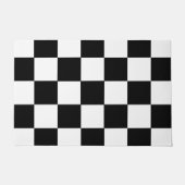 Schwarz-Weiß-Schachbrettmuster Fußmatte (Vorderseite)