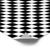 Schwarz-Weiß-Schachbrettmuster Poster (Ecke)