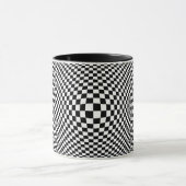 Schwarz-Weiß-Schachbrettmuster Tasse (Zentrum)