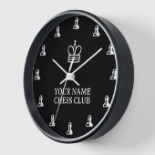 Schwarz-Weiß-Schachklubuhr mit Kacheln Uhr (Winkel)