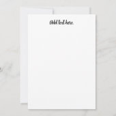 Schwarz-Weiß-Schachmuster Einladung (Rückseite)