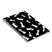 Schwarz-Weiß-Schachmuster Notizblock (Rechte Seite)