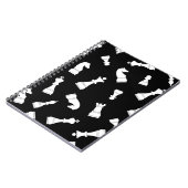 Schwarz-Weiß-Schachmuster Notizblock (Linke Seite)