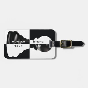 Schwarz-Weiß-Schachpfeil Gepäckanhänger