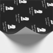 Schwarz-Weiß-Schachstückpapier Geschenkpapier (Ecke)