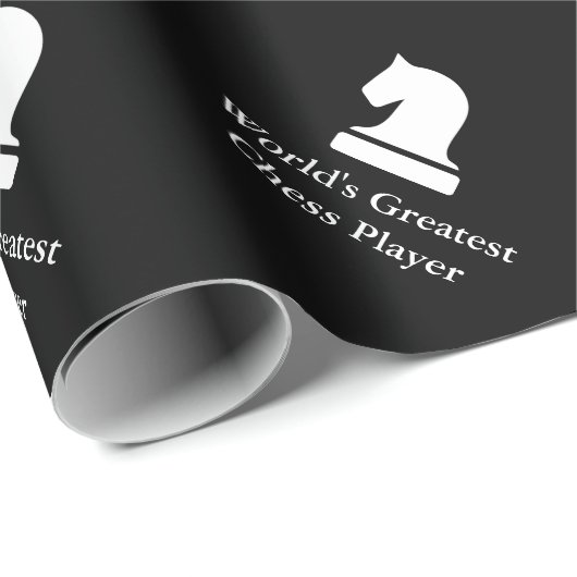 Schwarz-Weiß-Schachstückpapier Geschenkpapier (Rolleneckpunkt)