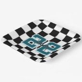 Schwarz-Weiß-Schachtel, Flaggenpapierplatte Pappteller (Gewinkelt)