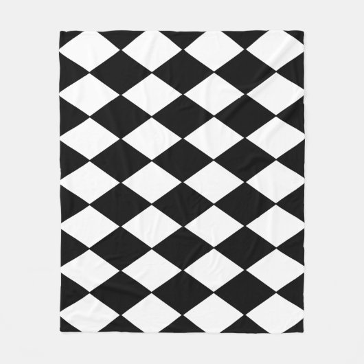 Schwarz-Weiß-Schachtel Fleecedecke (Vorderseite)